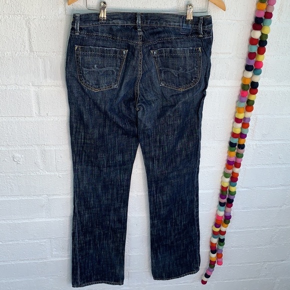 Goldsign Denim Mid Rise Thrill Boot Cut Dark Wash Jeans sz 31 - Picture 6 of 7